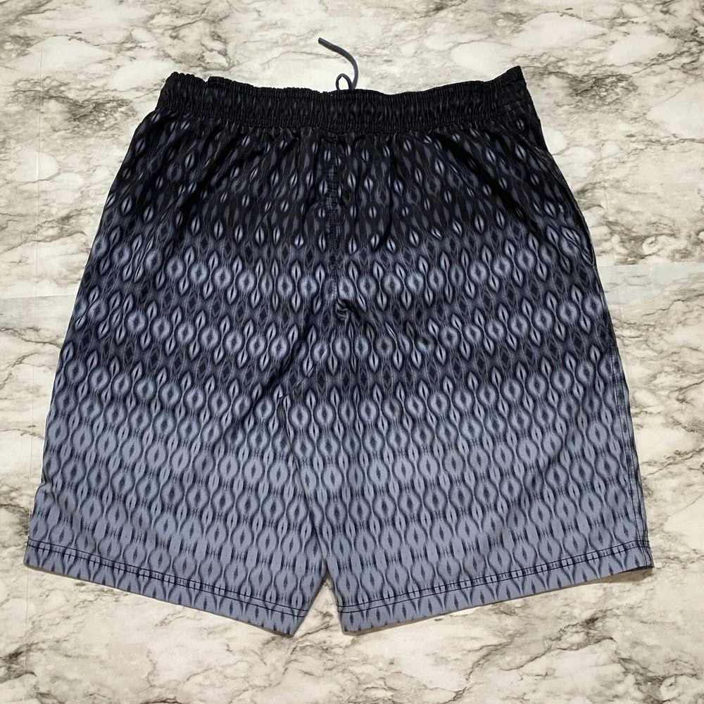 Speedo Swim Trunks Mens‎ Size L Multicolor Geometric Drawstring Lined Pockets